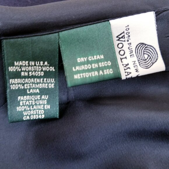 VTG Ralph Lauren Navy Blazer Royal Crest Gold Button Double Breasted Wool * 12P - Picture 11 of 12